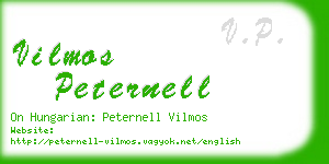 vilmos peternell business card